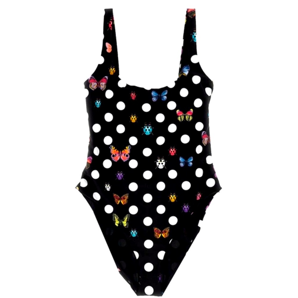 Versace Butterflies Printed Scoopback Swimsuit